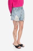 Джинсові шорти KSUBI жіночі з аплікацією висока посадка 5000004525-blue колір блакитний
