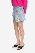 Джинсові шорти KSUBI жіночі з аплікацією висока посадка 5000004525-blue колір блакитний