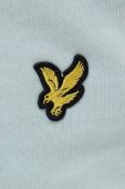 Бавовняні шорти Lyle & Scott колір бірюзовий однотонні висока посадка