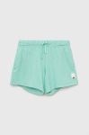 Дитячі шорти adidas G L KN SHO колір бірюзовий однотонні регульована талія