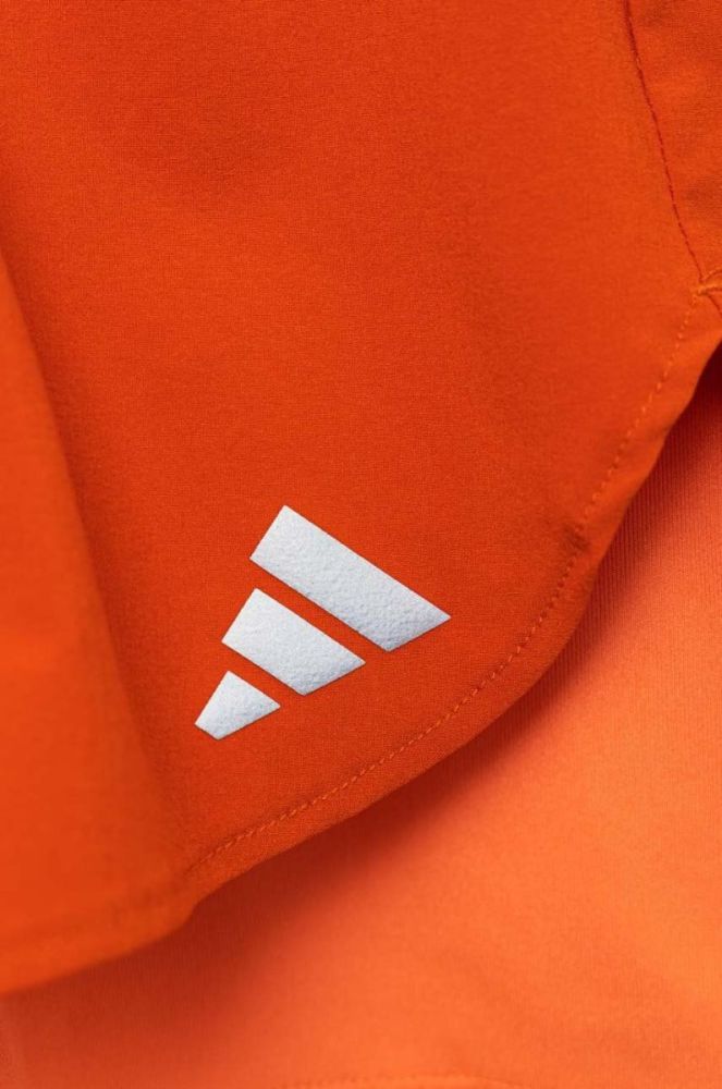 Дитячі шорти adidas G RUN 2in1 SHO колір помаранчевий з принтом регульована талія фото 3