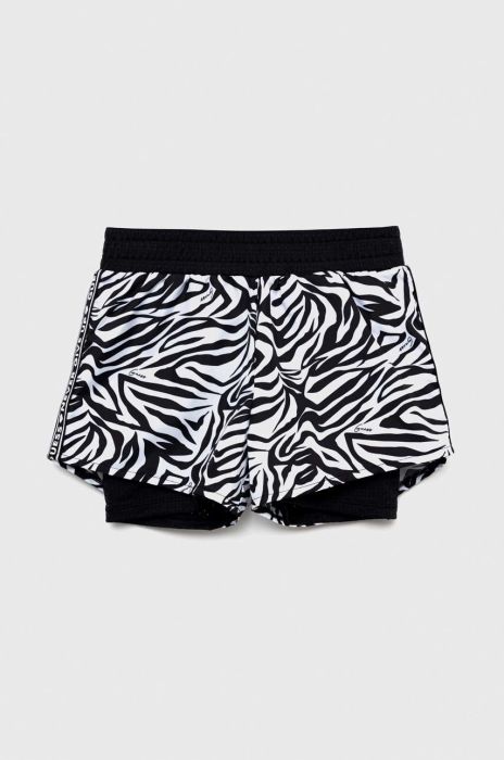 Дитячі шорти Guess колір чорний візерунок