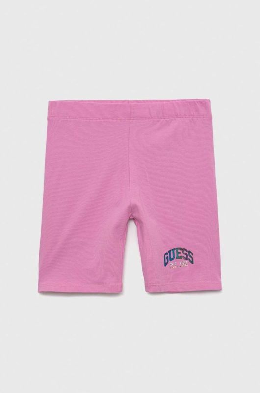 Дитячі шорти Guess колір фіолетовий однотонні (2883245)