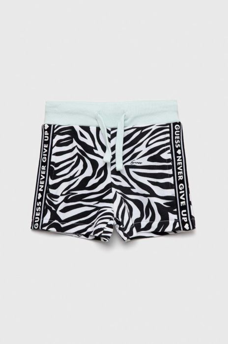 Дитячі шорти Guess колір чорний візерунок регульована талія
