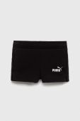 Дитячі шорти Puma ESS+ Shorts TR G колір чорний з принтом регульована талія