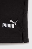 Дитячі шорти Puma ESS+ Shorts TR G колір чорний з принтом регульована талія