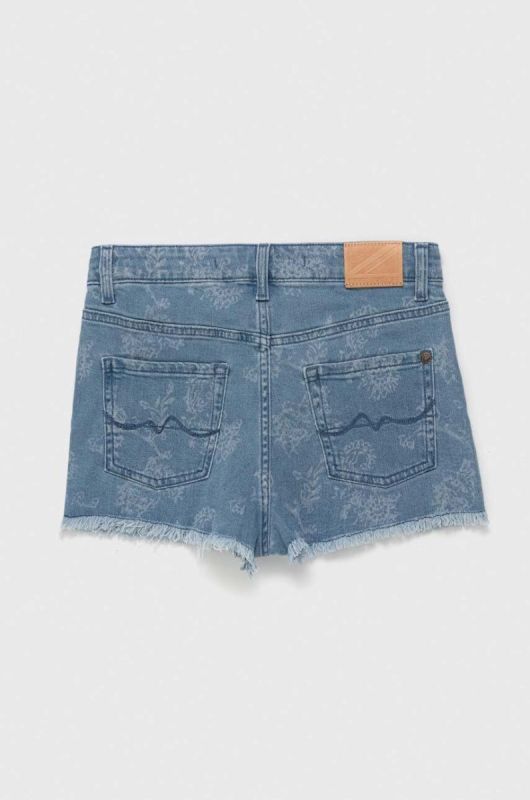 Дитячі джинсові шорти Pepe Jeans візерунок регульована талія колір блакитний фото 2