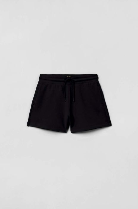 Дитячі бавовняні шорти OVS колір чорний однотонні