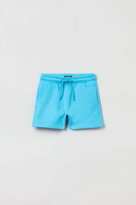 Дитячі бавовняні шорти OVS однотонні колір блакитний