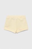 Дитячі бавовняні шорти Guess колір жовтий однотонні