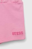 Дитячі бавовняні шорти Guess колір рожевий однотонні (3004656)