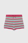 Дитячі шорти United Colors of Benetton колір рожевий візерунок