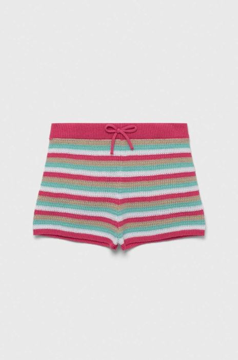 Дитячі шорти United Colors of Benetton колір рожевий візерунок