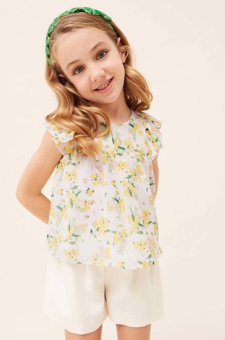 Дитячі шорти Mayoral колір бежевий однотонні (2948487)