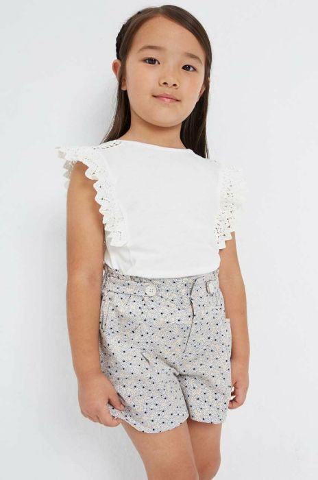 Дитячі бавовняні шорти Mayoral колір бежевий візерунок