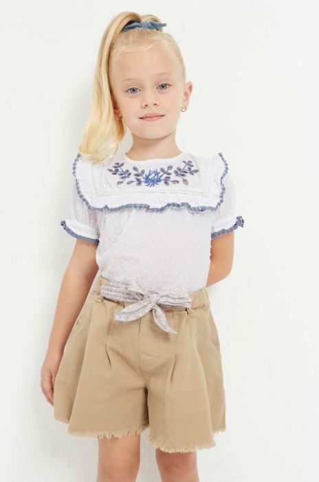 Дитячі шорти Mayoral колір бежевий однотонні (2966726)