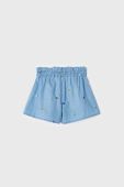 Дитячі бавовняні шорти Mayoral з аплікацією колір блакитний