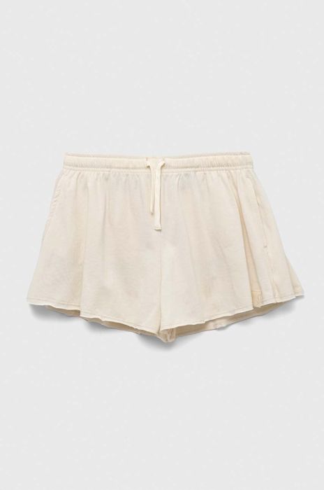 Дитячі шорти United Colors of Benetton колір бежевий однотонні регульована талія