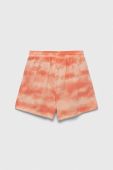 Дитячі бавовняні шорти United Colors of Benetton колір помаранчевий з принтом регульована талія