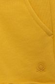 Дитячі бавовняні шорти United Colors of Benetton колір жовтий однотонні регульована талія (3234444)
