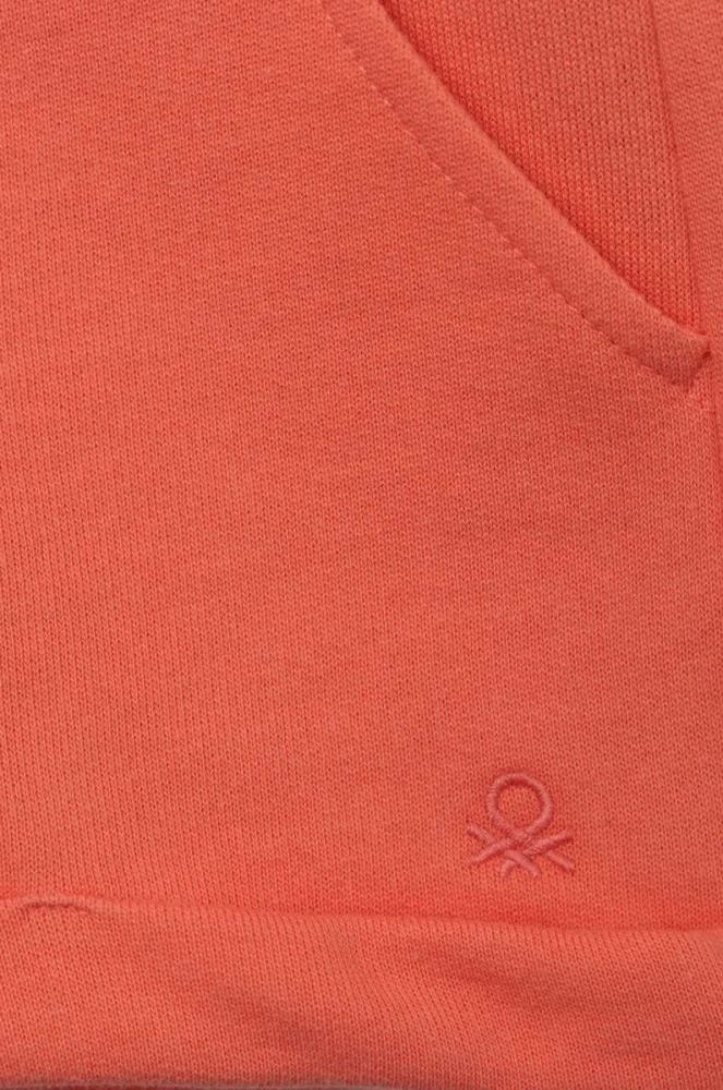 Дитячі бавовняні шорти United Colors of Benetton колір помаранчевий однотонні регульована талія (3234426) фото 3