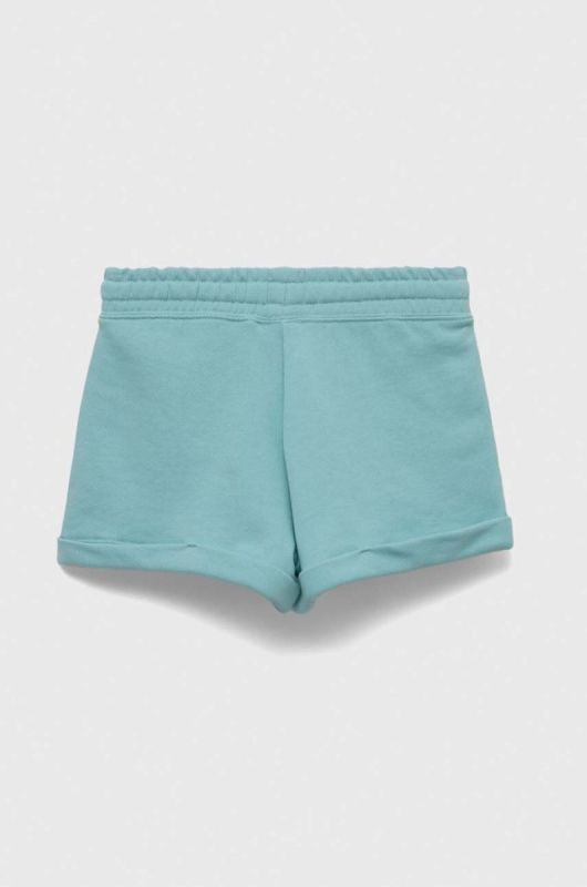 Дитячі бавовняні шорти United Colors of Benetton колір бірюзовий однотонні регульована талія (3234451)