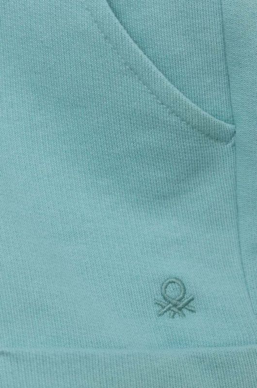 Дитячі бавовняні шорти United Colors of Benetton колір бірюзовий однотонні регульована талія (3234451) фото 2