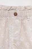 Дитячі лляні шорти United Colors of Benetton колір бежевий візерунок (3248600)