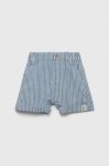 Бавовняні дитячі шорти United Colors of Benetton візерунок колір блакитний