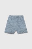 Бавовняні дитячі шорти United Colors of Benetton візерунок колір блакитний