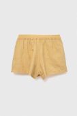Бавовняні дитячі шорти United Colors of Benetton колір бежевий однотонні регульована талія