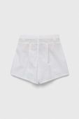 Дитячі бавовняні шорти United Colors of Benetton колір білий однотонні регульована талія (3279792)