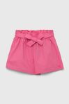 Дитячі бавовняні шорти United Colors of Benetton колір рожевий однотонні (3275528)