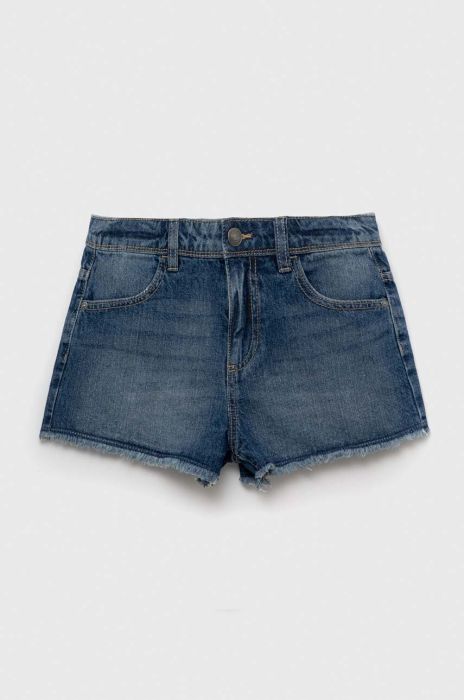 Дитячі джинсові шорти United Colors of Benetton однотонні регульована талія колір блакитний (3282998)