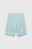 Дитячі бавовняні шорти United Colors of Benetton колір бірюзовий візерунок регульована талія (3289062)