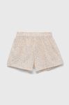 Бавовняні дитячі шорти United Colors of Benetton колір бежевий візерунок