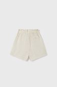 Дитячі шорти з домішкою льону Mayoral колір бежевий однотонні