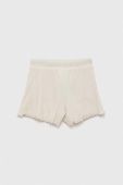 Дитячі шорти Sisley колір бежевий однотонні регульована талія