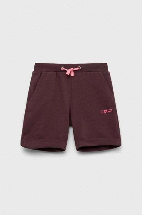 Дитячі шорти CMP колір бордовий однотонні регульована талія