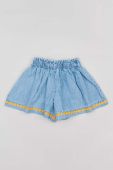 Дитячі бавовняні шорти zippy однотонні колір блакитний (3191844)
