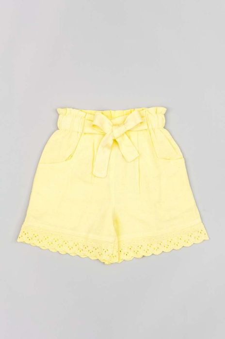 Дитячі шорти zippy колір жовтий однотонні