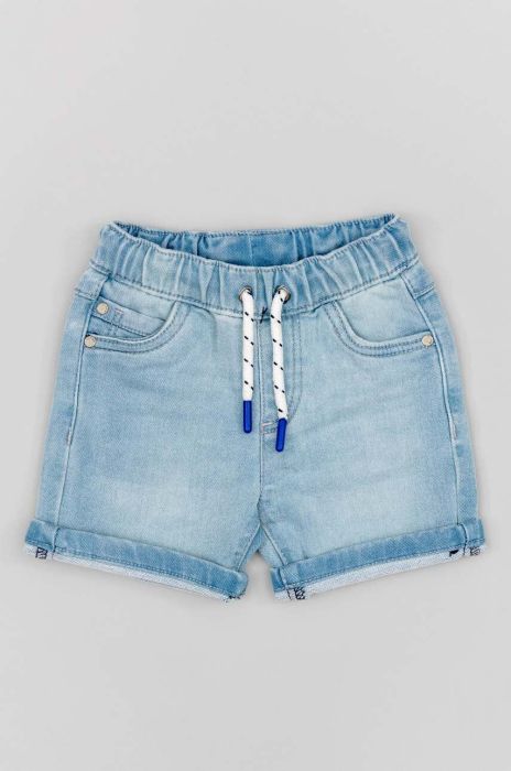 Дитячі шорти zippy однотонні колір блакитний