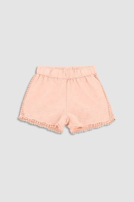 Дитячі бавовняні шорти Coccodrillo колір рожевий однотонні