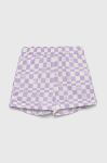 Дитячі шорти Roxy колір фіолетовий візерунок