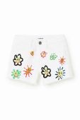 Дитячі шорти Desigual колір білий з принтом