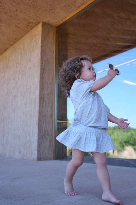 Дитячі бавовняні шорти Konges Sl?jd візерунок колір блакитний (3053818)