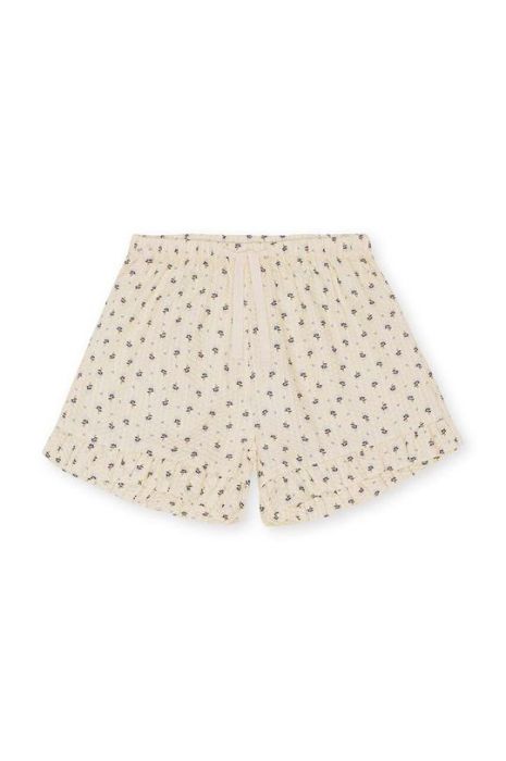 Дитячі бавовняні шорти Konges Sl?jd колір бежевий візерунок (3177131)