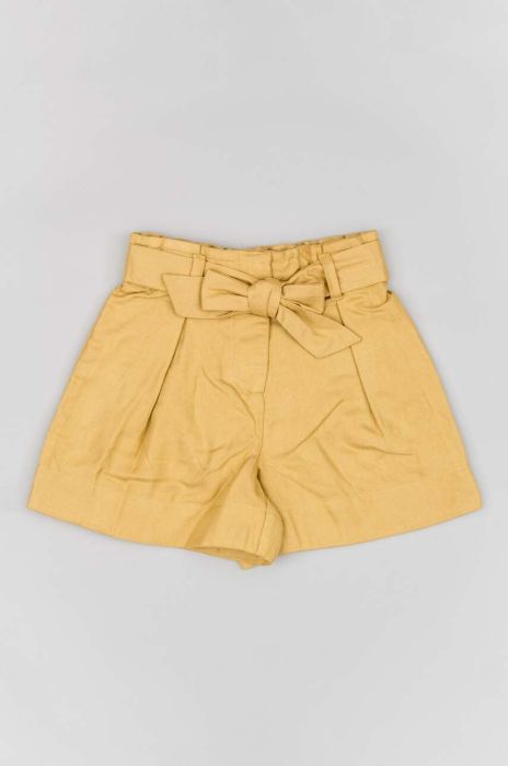 Дитячі шорти zippy колір бежевий однотонні регульована талія