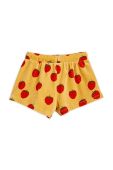 Дитячі бавовняні шорти Mini Rodini колір жовтий візерунок регульована талія