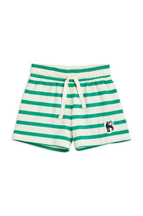 Дитячі бавовняні шорти Mini Rodini колір зелений візерунок